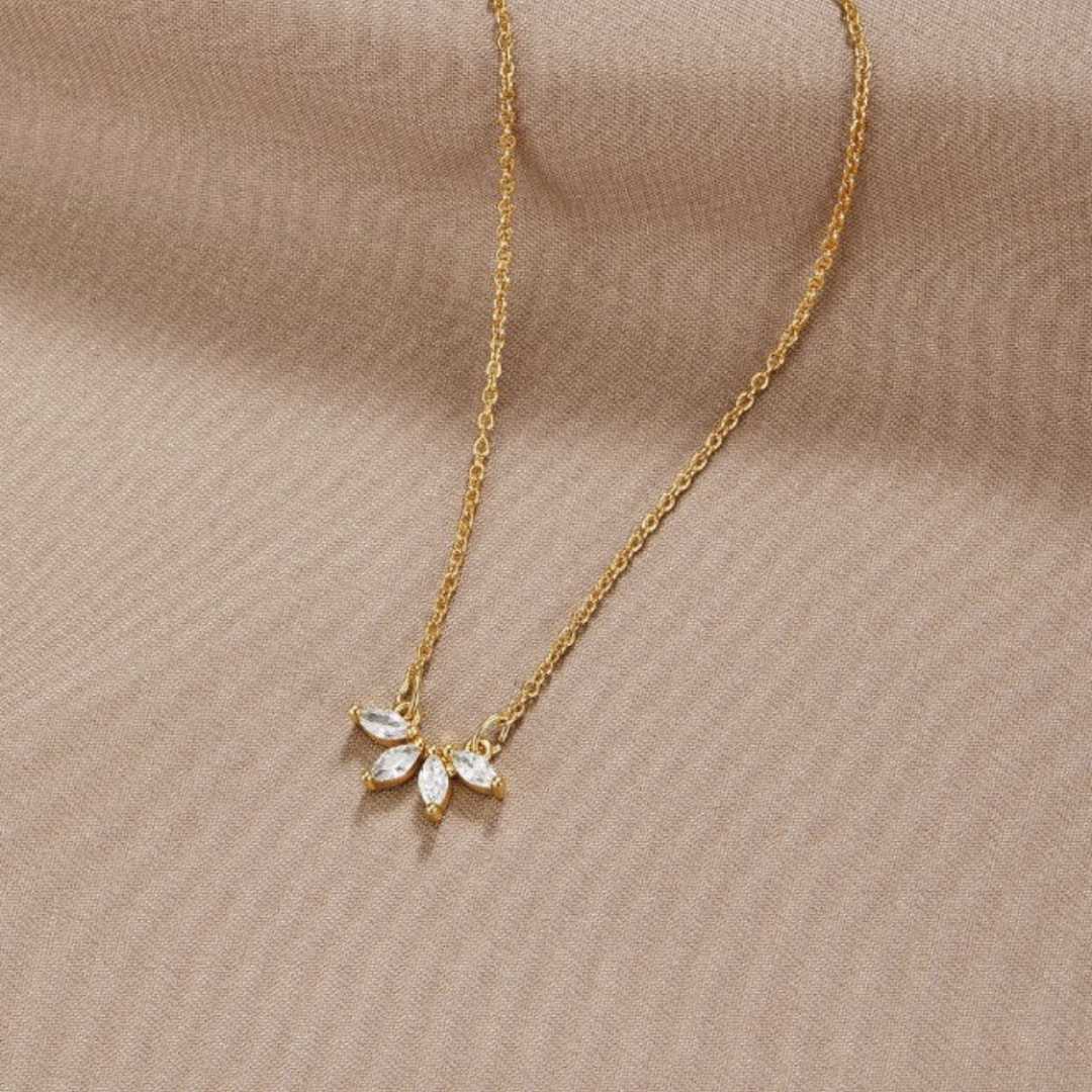 Crystal Leaf Necklace